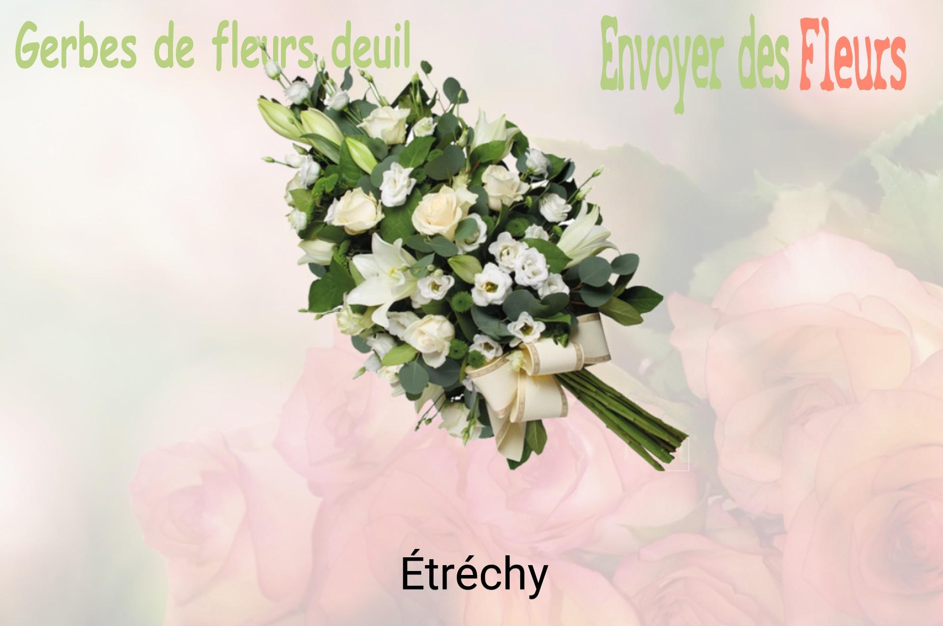 Gerbe de fleurs de deuil livrée à Étréchy